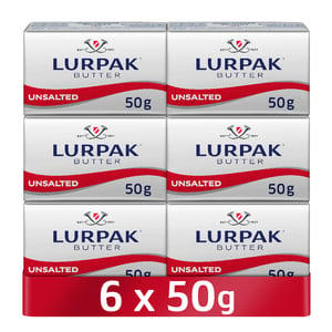 Lurpak Cook's Range Butter Blocks Unsalted 6 x 50 g