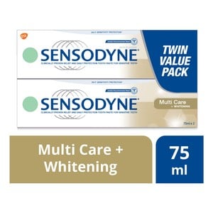 Sensodyne Multi Care + Whitening Twin Pack Toothpaste 2 x 75 ml