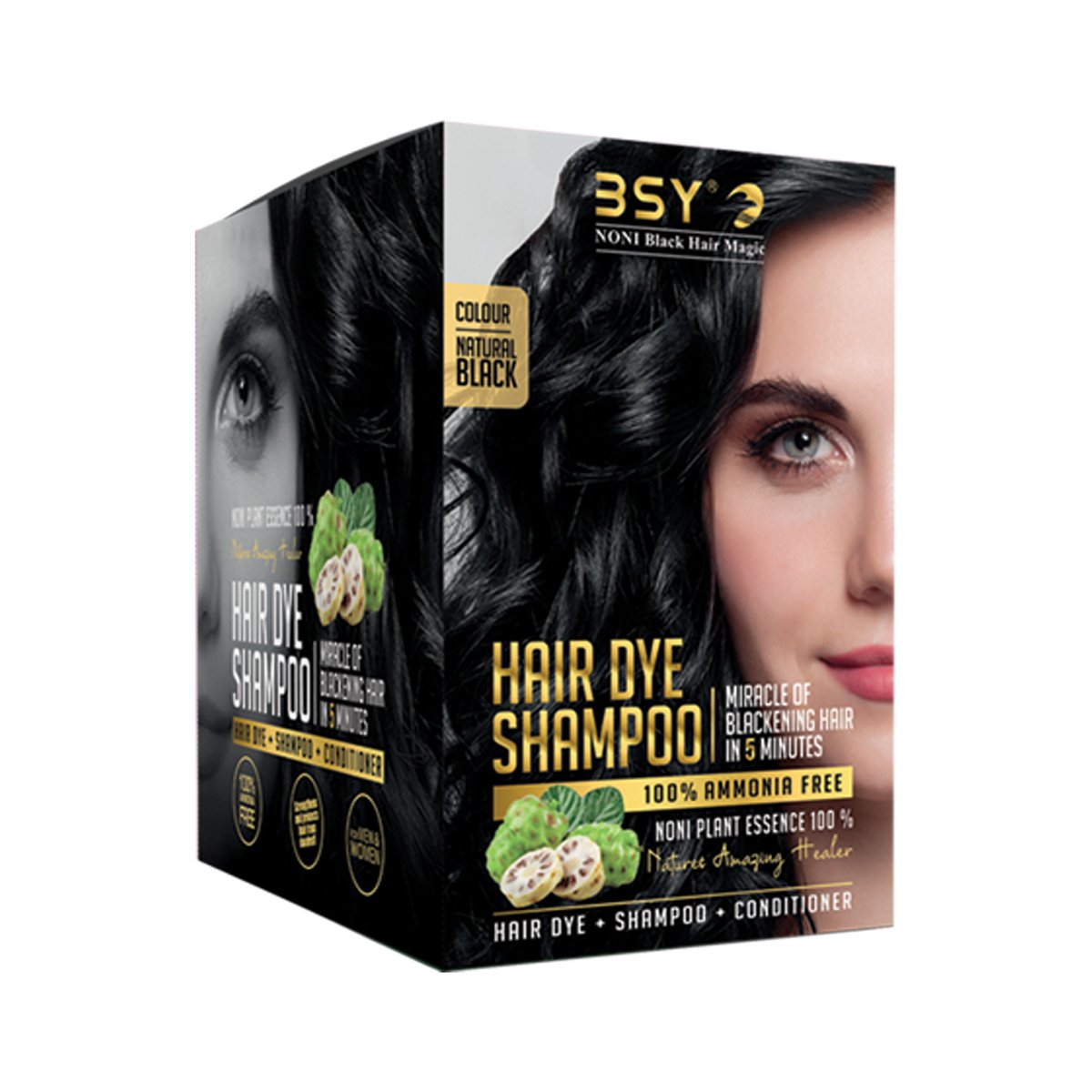 Bsy Noni Black Hair Dye Shampoo 20 ml