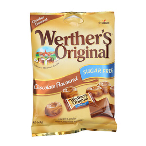 Werther's Original Caramel Chocolate Candy Sugar Free 60g