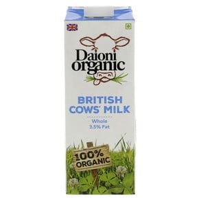 Daioni Organic British Whole Cow's Milk 1 Litre