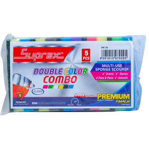 Suprex Premium Double Color Multi-Use Sponge Scourer 5pcs