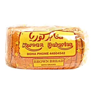 Korean Bakeries Brown Bread With Grains 1Pc