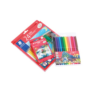 Staedtler Color Pencil 24pc + Sketch Pen + Crayons Assorted