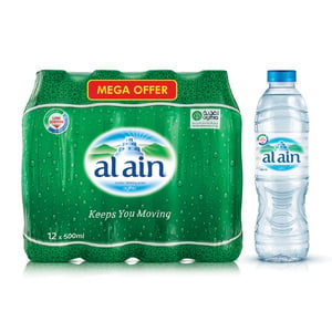 Al Ain Bottled Drinking Water 12 x 500 ml