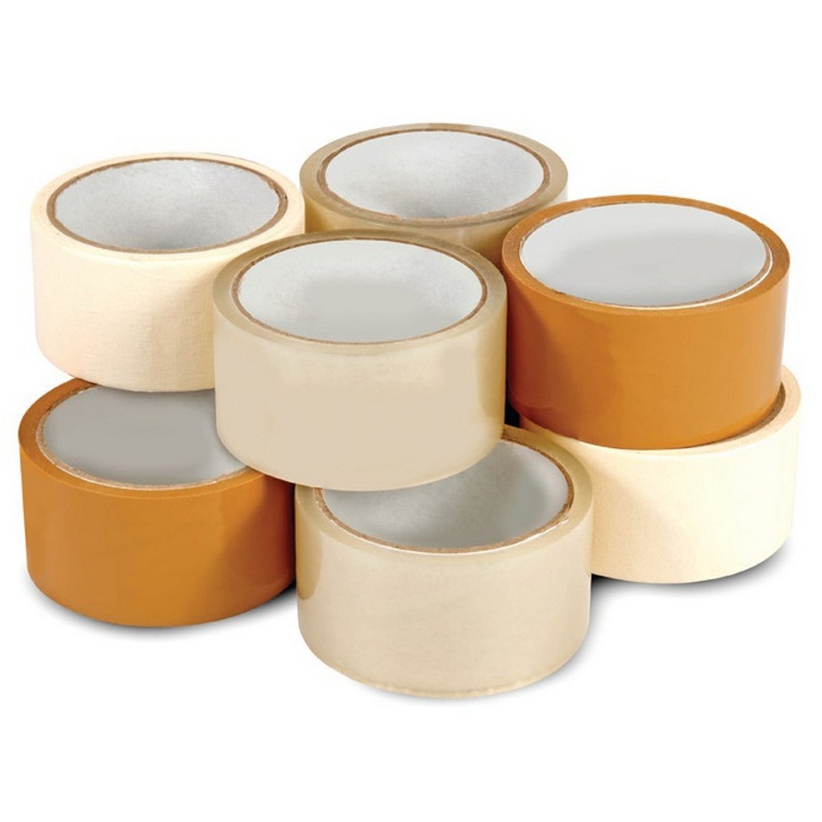 Packing Tape Clear 4 Piece+ Brown 4Piece+Masking Tape 2Piece