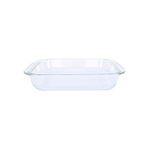 Chefline HSAP11LF Borosilicate Glass Square Baking Dish, 1.1 litre, Transparent