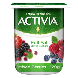 Activia Stirred Yoghurt Full Fat Mixed Berries 120 g