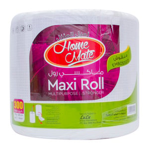 Home Mate Embossed Multipurpose Maxi Roll 1ply 300 Meter 1 Roll