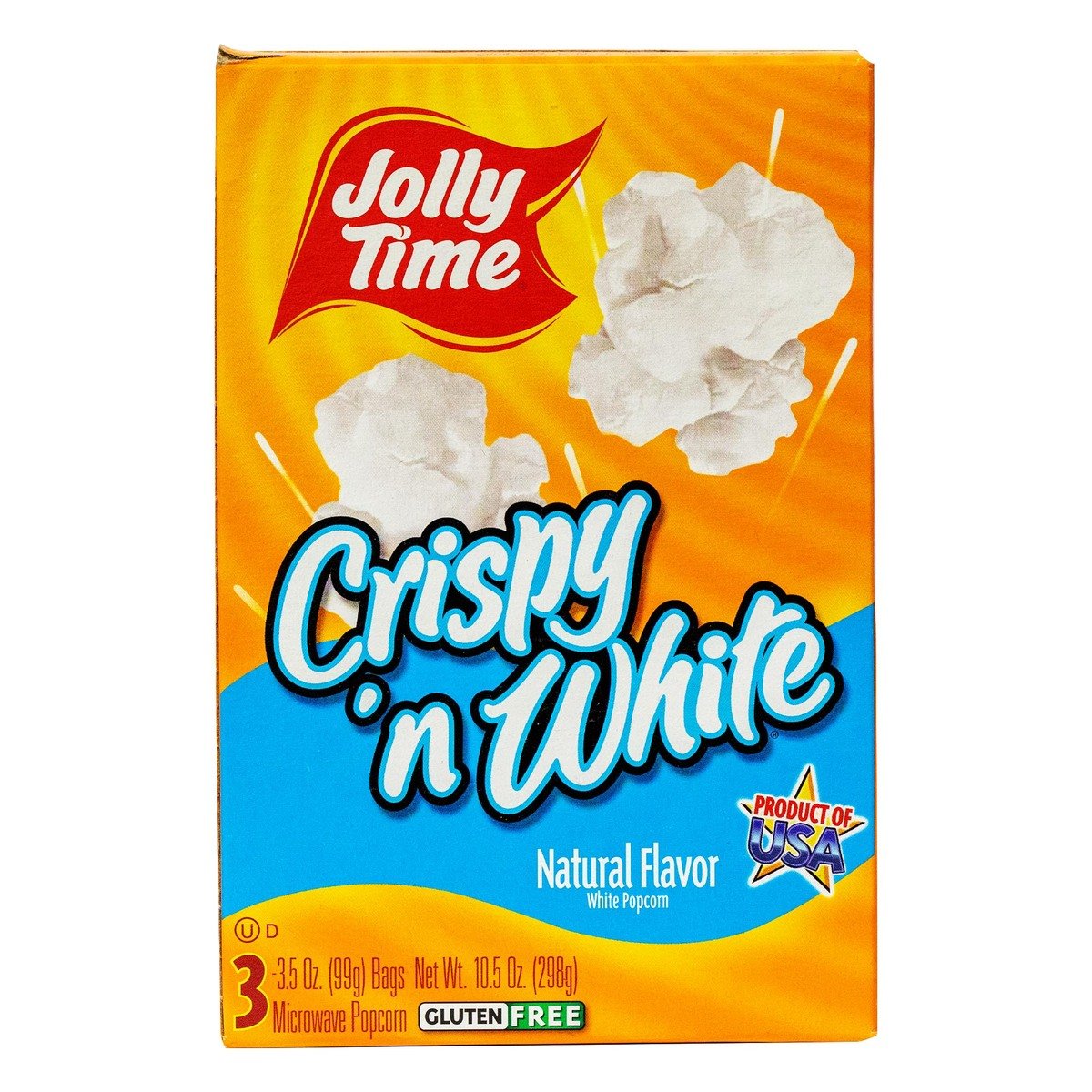 Jolly Time Crispy 'n White Microwave Natural Flavour Popcorn 99g