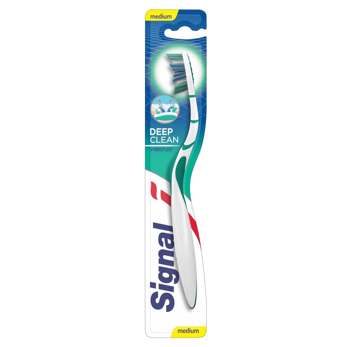 Signal Toothbrush Deep Clean Medium 1 pc Assorted Color