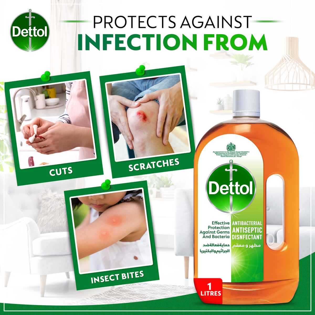 Dettol Antiseptic Antibacterial Disinfectant Liquid 1 Litre