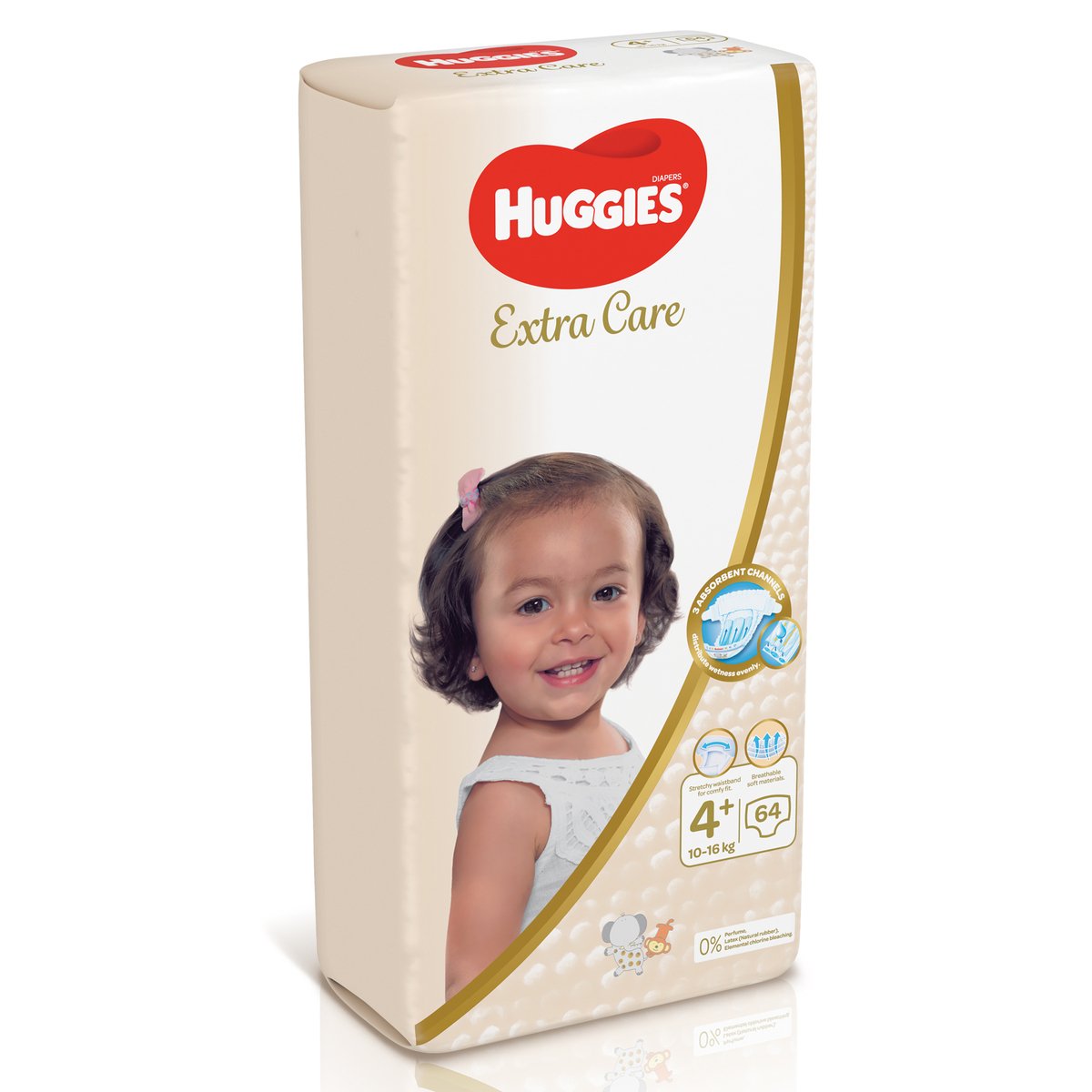 Huggies Extra Care Size 4+ 10 -16 kg Jumbo Pack 64 pcs