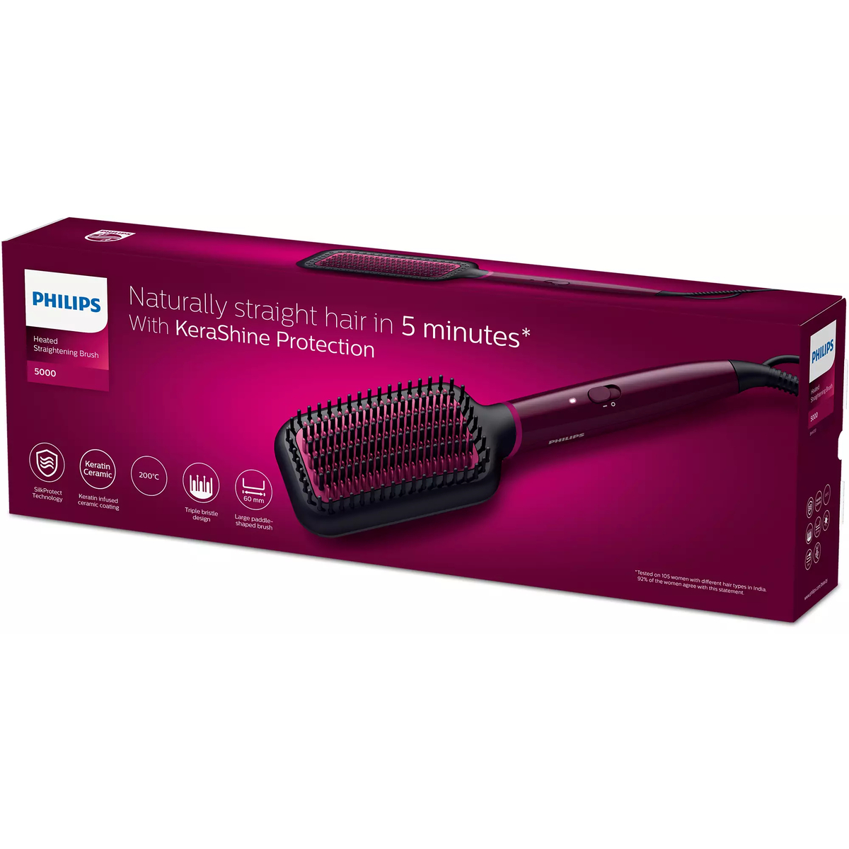Philips Hair Straightener, Dark Wine, BHH730/03