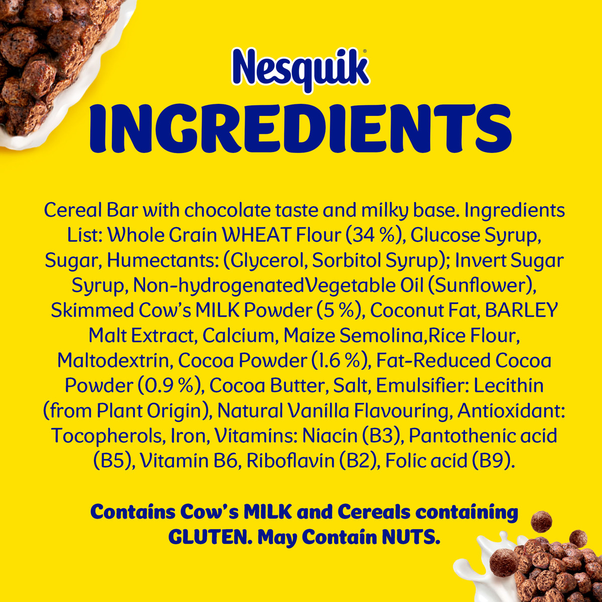 Nestle Nesquik Chocolate Cereal Bar 6 x 25 g