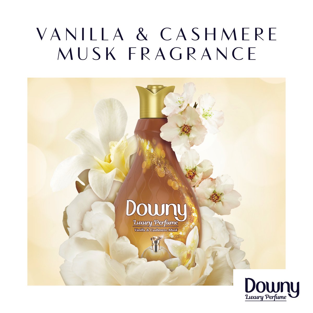 Downy Luxury Perfume Concentratex Vanilla & Cashmere Musk Fabric Softener 880 ml 