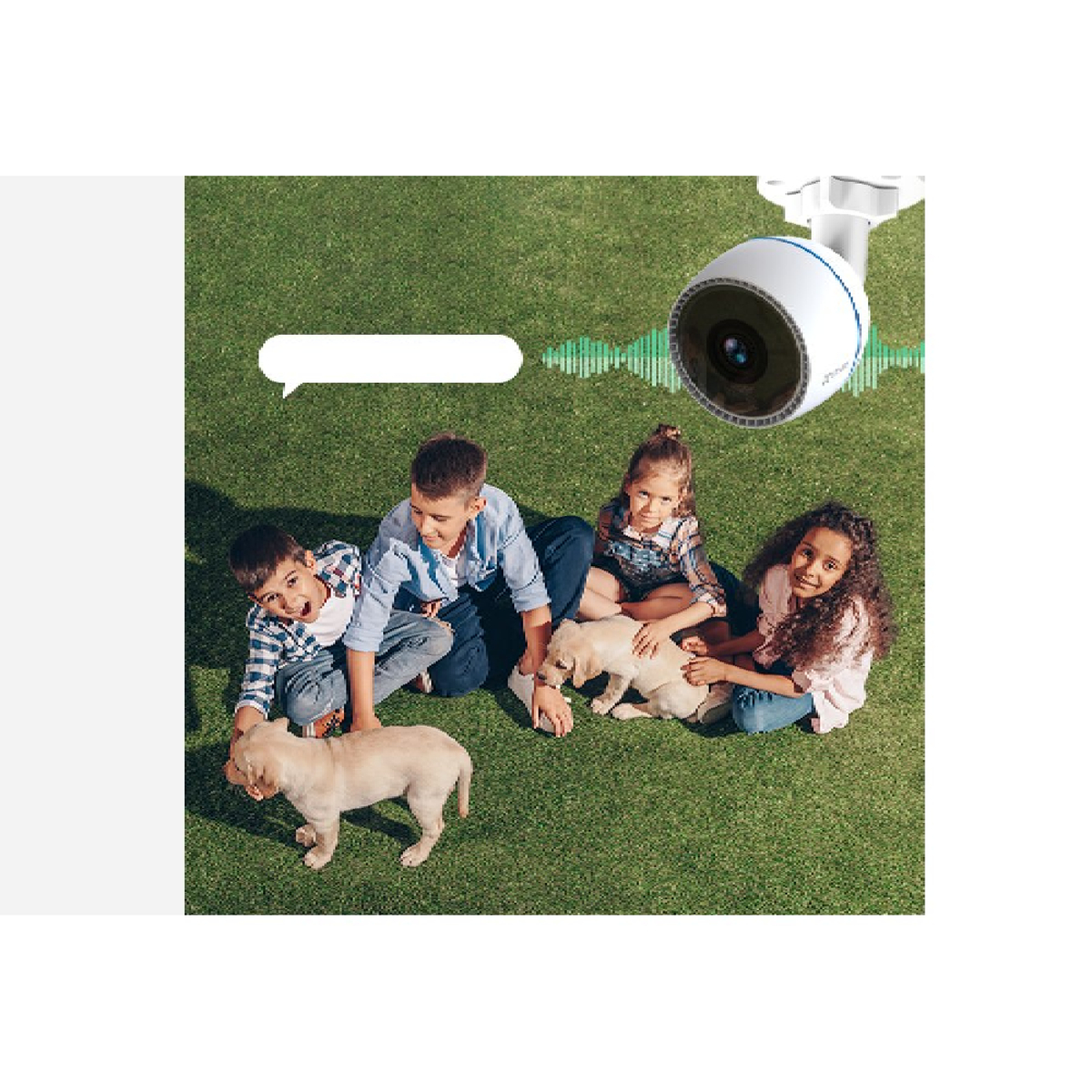 Ezviz H3c Wi-Fi Smart Home Security Camera, White, CS-H3c-R100-1K2WF