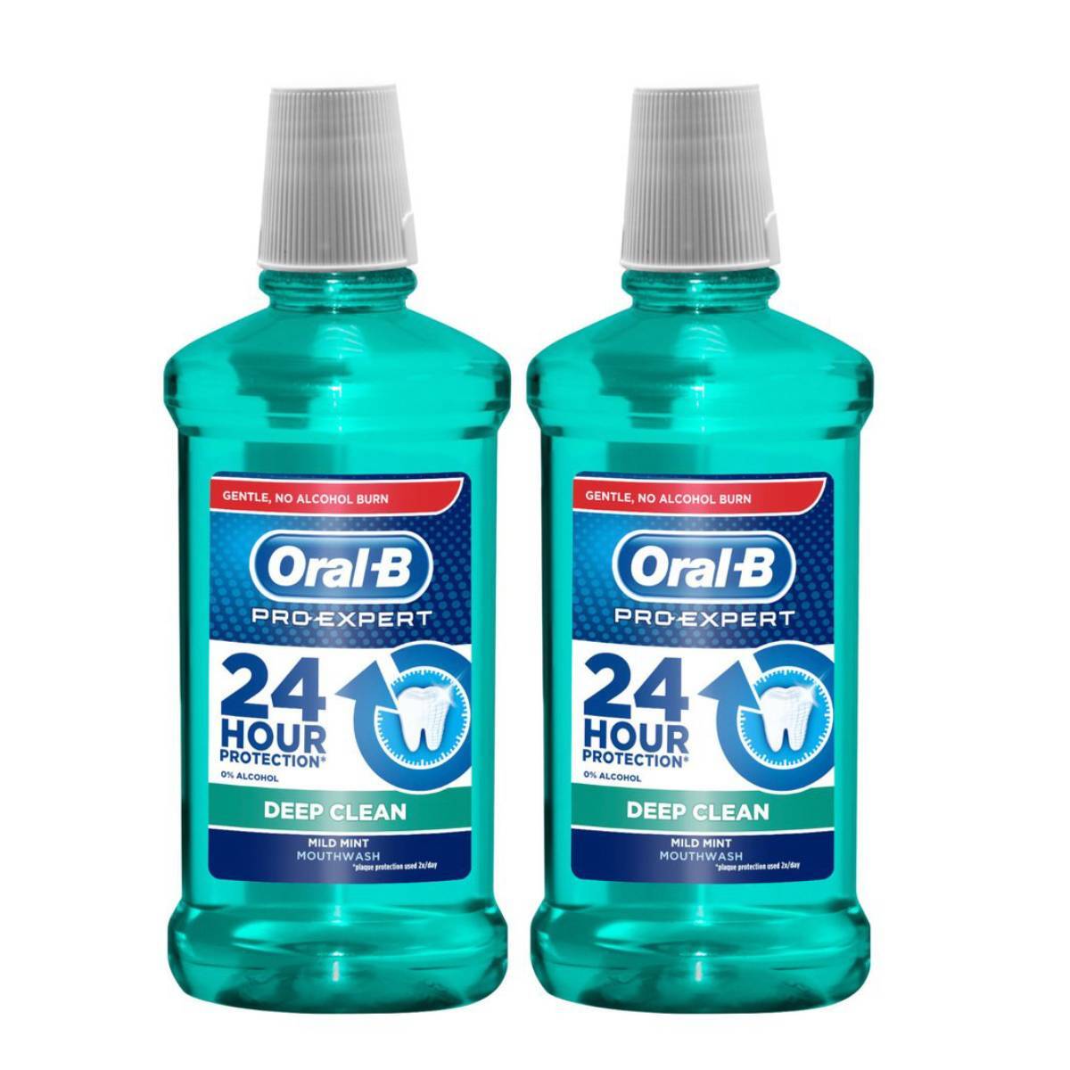 Oral-B Pro Expert Deep Clean Mild Mint Mouthwash Value Pack 2 x 500ml