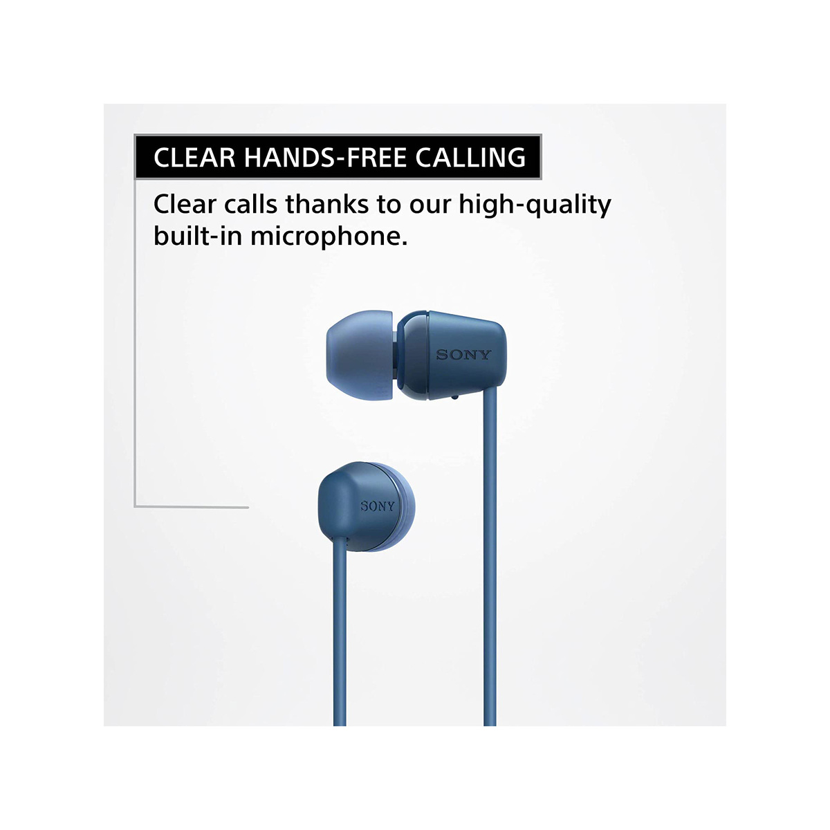 Sony In-Ear Bluetooth Headphones, Blue, WI-C100/LZ
