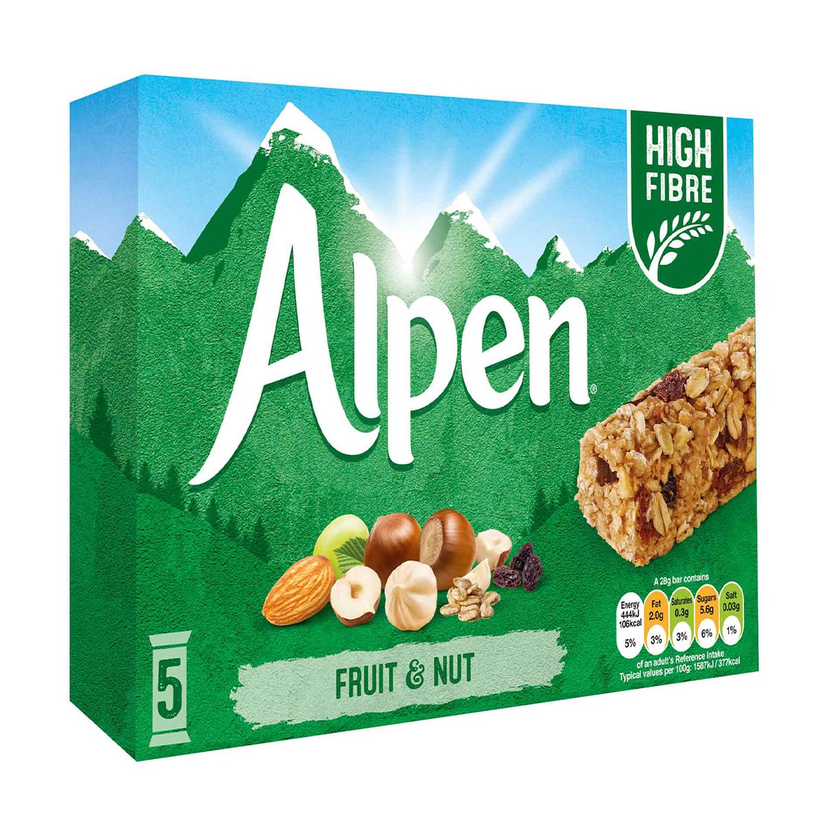 Alpen Fruit & Nuts Bar 5 x 28 g