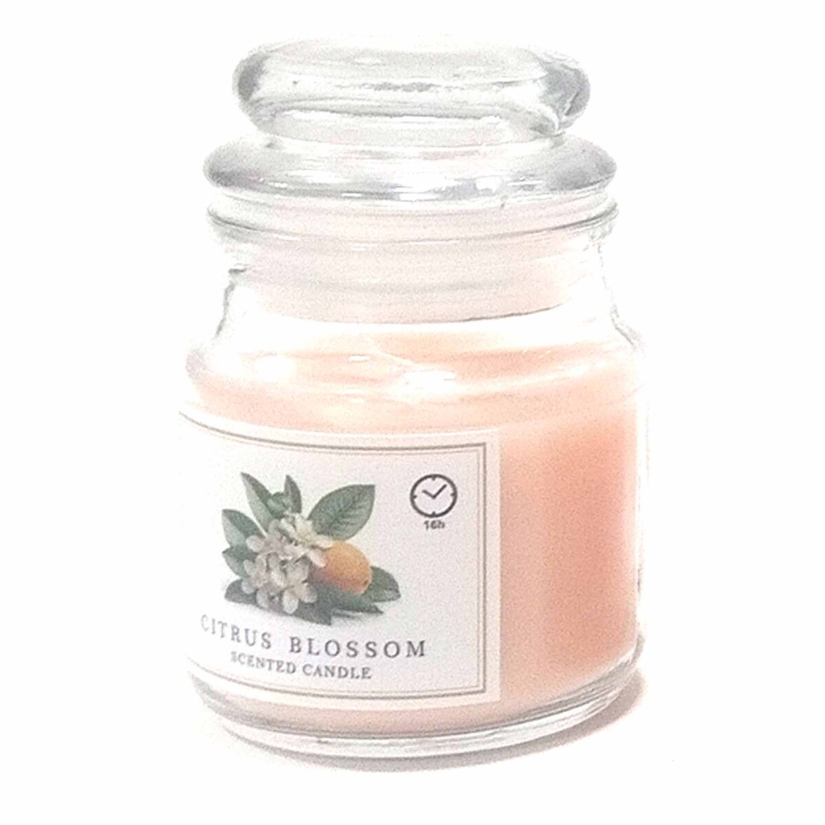 Maple Leaf Scented Glass Jar Candle with Lid 85gm Orange Citrus Blossom