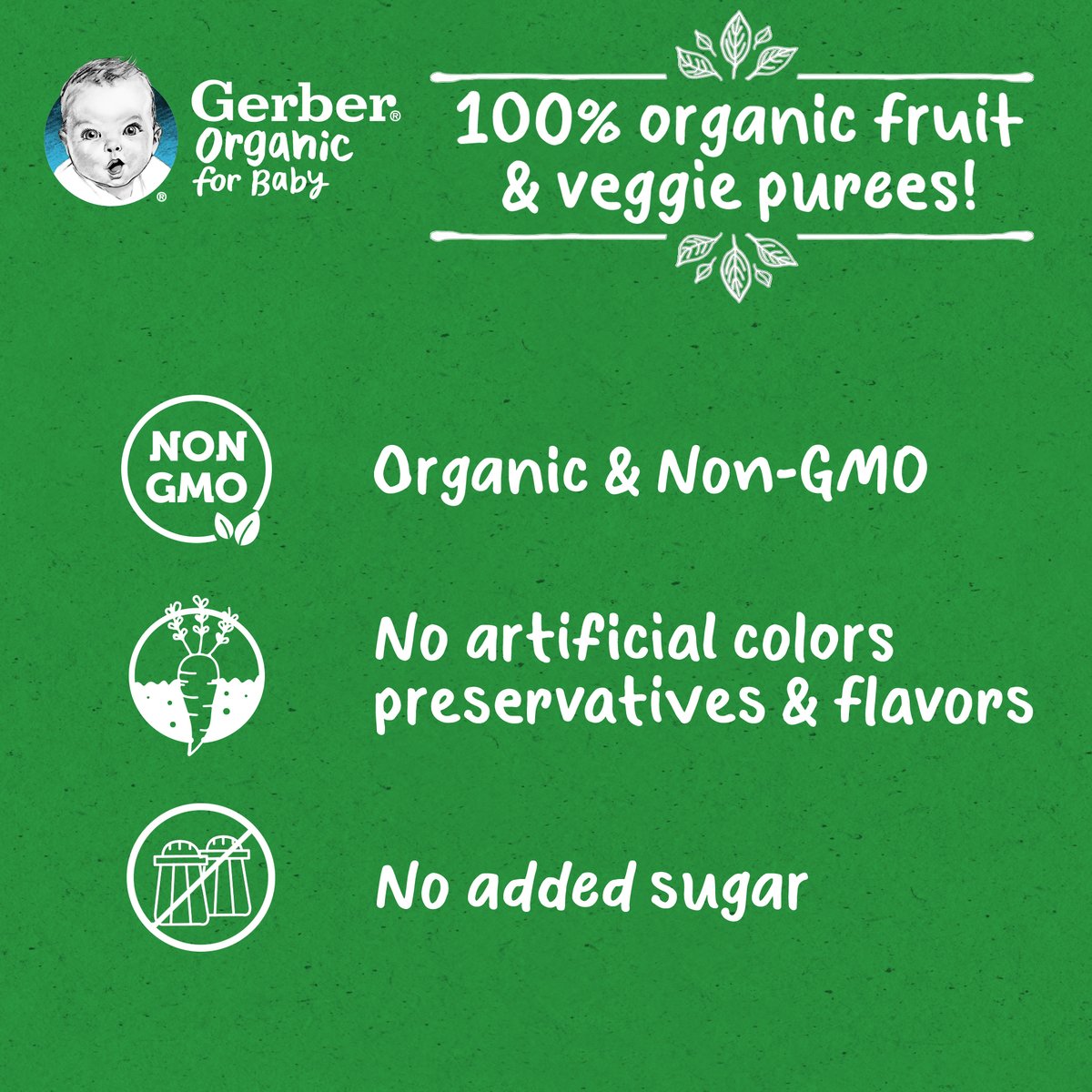 Gerber Organic Mango Baby Food From 6 Months 90 g