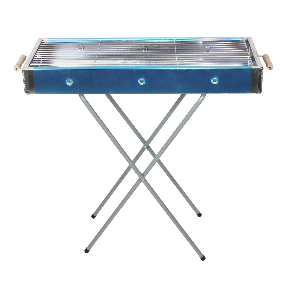 Campmate Stainless Steel Grill with Wooden Handle, CM-7006