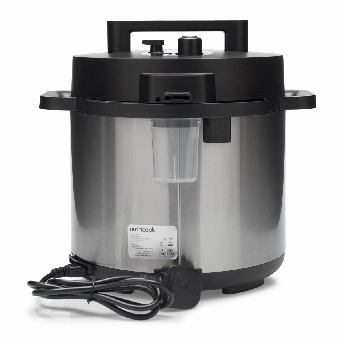 Nutricook Smart Pot 2, 9 in 1 Electric Pressure Cooker, 8 L, 1200 W, 12 Smart Programs, Stainless Steel, NC-SP208A