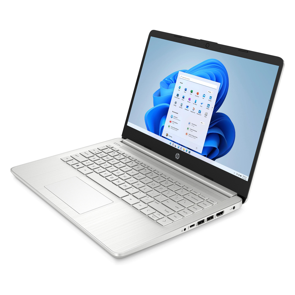 HP Laptop Windows 11 Home, Intel® Core™ i3, 8GB RAM, 256GB SSD, 14"FHD, Natural silver, 14S-DQ2222NE