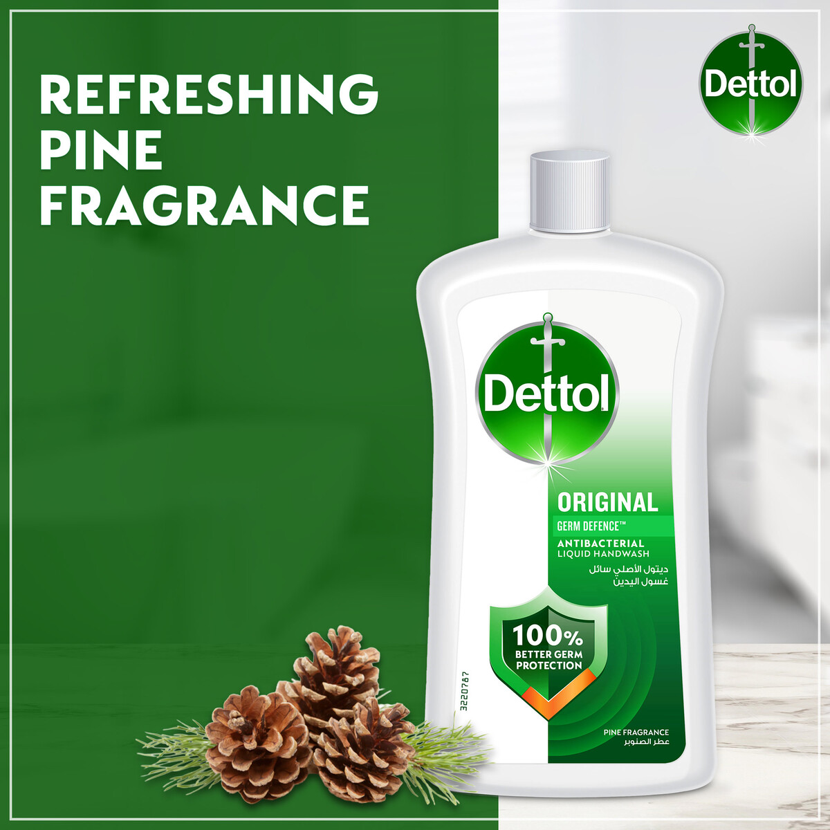 Dettol Original Hand Wash Liquid Soap Refill Pine Fragrance 1 Litre