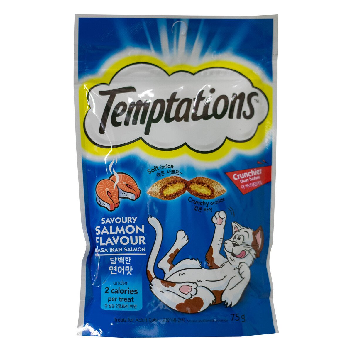 Temptations Savoury Salmon Flavour Cat Treats 75 g