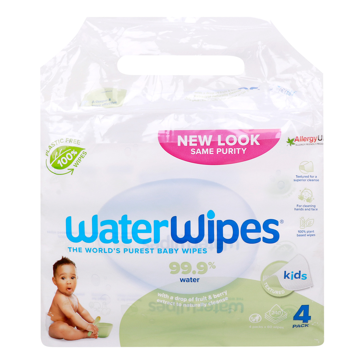 Water Wipes Soapberry Extract Baby Wipes 4 x 60pcs