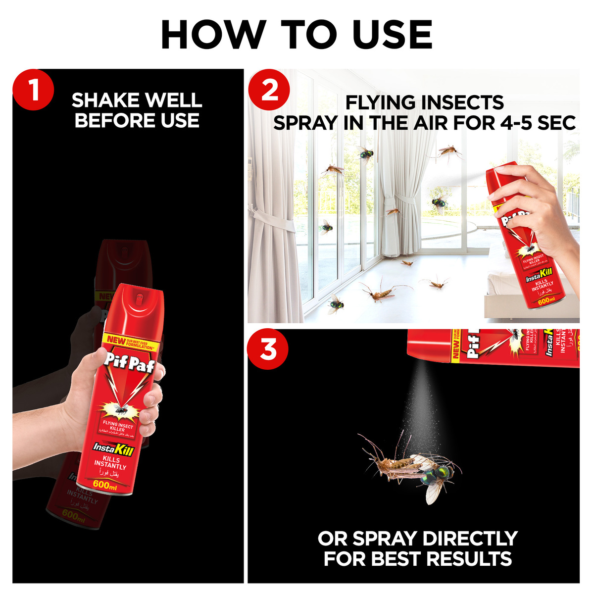 Pif Paf Power Guard Crawling Insect Killer 600 ml