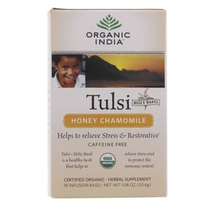 Organic India Tulsi Honey Chamomile Tea 18 Infusion Bags