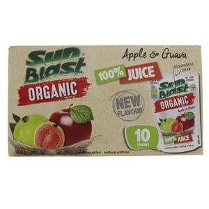Sun Blast Organic Apple & Guava Juice 10 x 200 ml