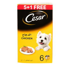 Cesar Dog Food Chicken 100 g 5+1