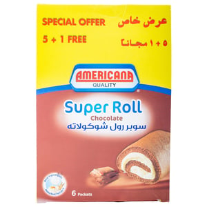 Americana Super Roll Chocolate 60g 5+1