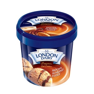 London Dairy Mocha Almond Fudge Ice Cream 1 Litre