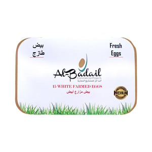 Al Badail White Eggs Large 15pcs