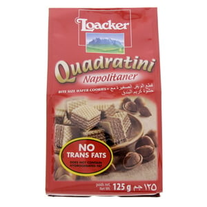 Loacker Quadratini Napolitaner Bite Size Wafer Cookies 125g