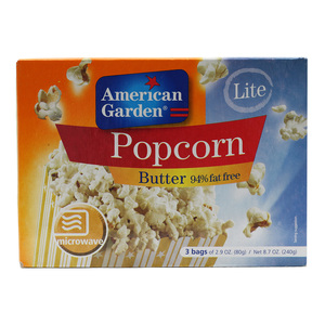 American Garden Lite Butter Popcorn Value Pack 240g