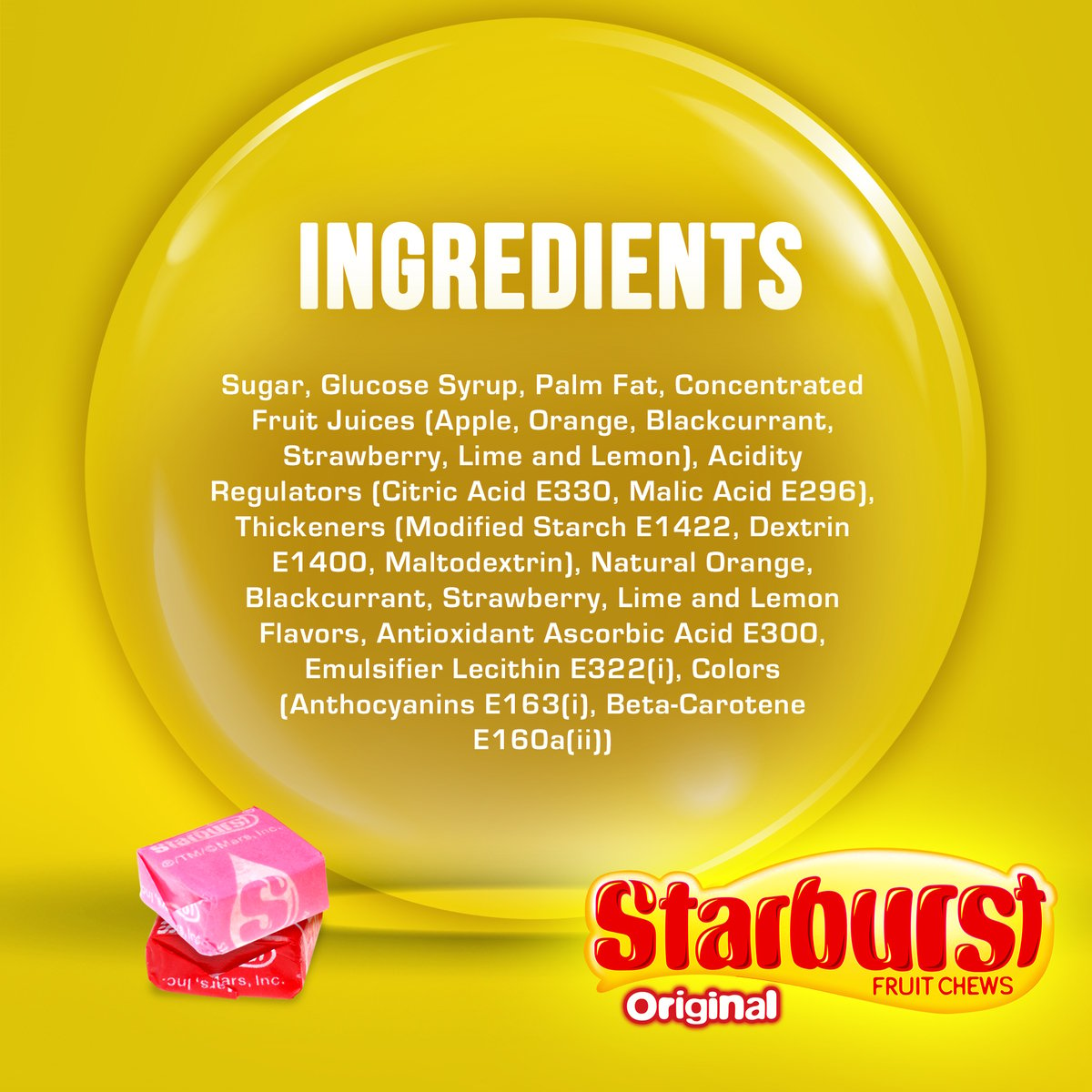 Starburst Original Fruit Chews 165 g