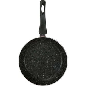 LuLu Black Marble Fry Pan, 24 cm, Red, JJXM-24