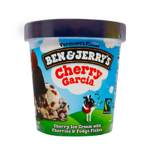 Ben & Jerry's Cherry Garcia & Fudge Flakes Ice Cream 473 ml