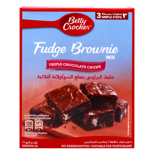 Betty Crocker Triple Chocolate Chunk Fudge Brownie Mix 415 g