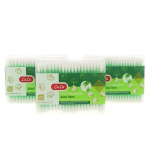 LuLu Cotton Buds With Aloe Vera Rectangular Pack 3 x 200 pcs