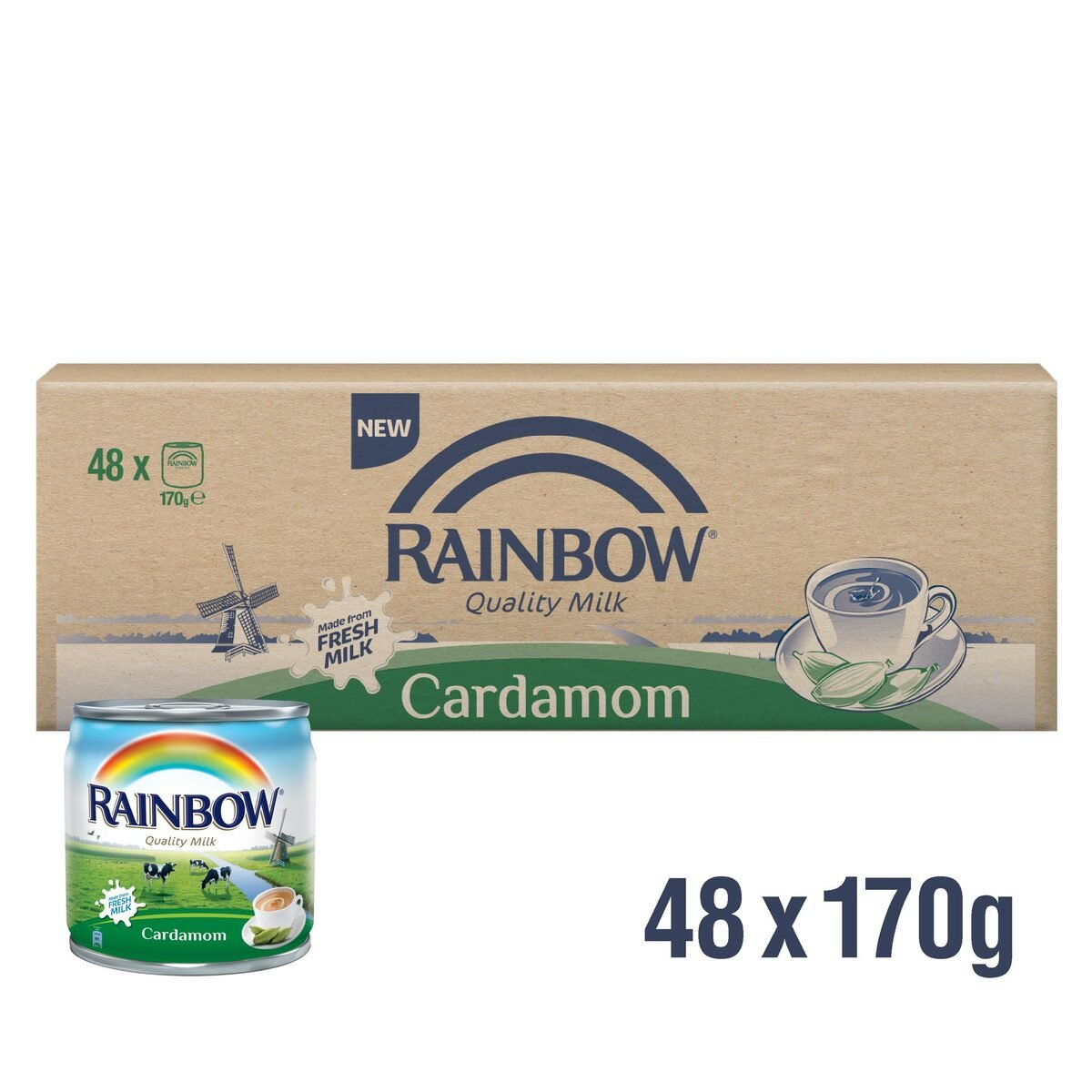 Rainbow Cardamom Evaporated Milk 48 x 170 g