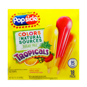 Popsicle Sugar Free Tropicals Ice Pops 878 ml