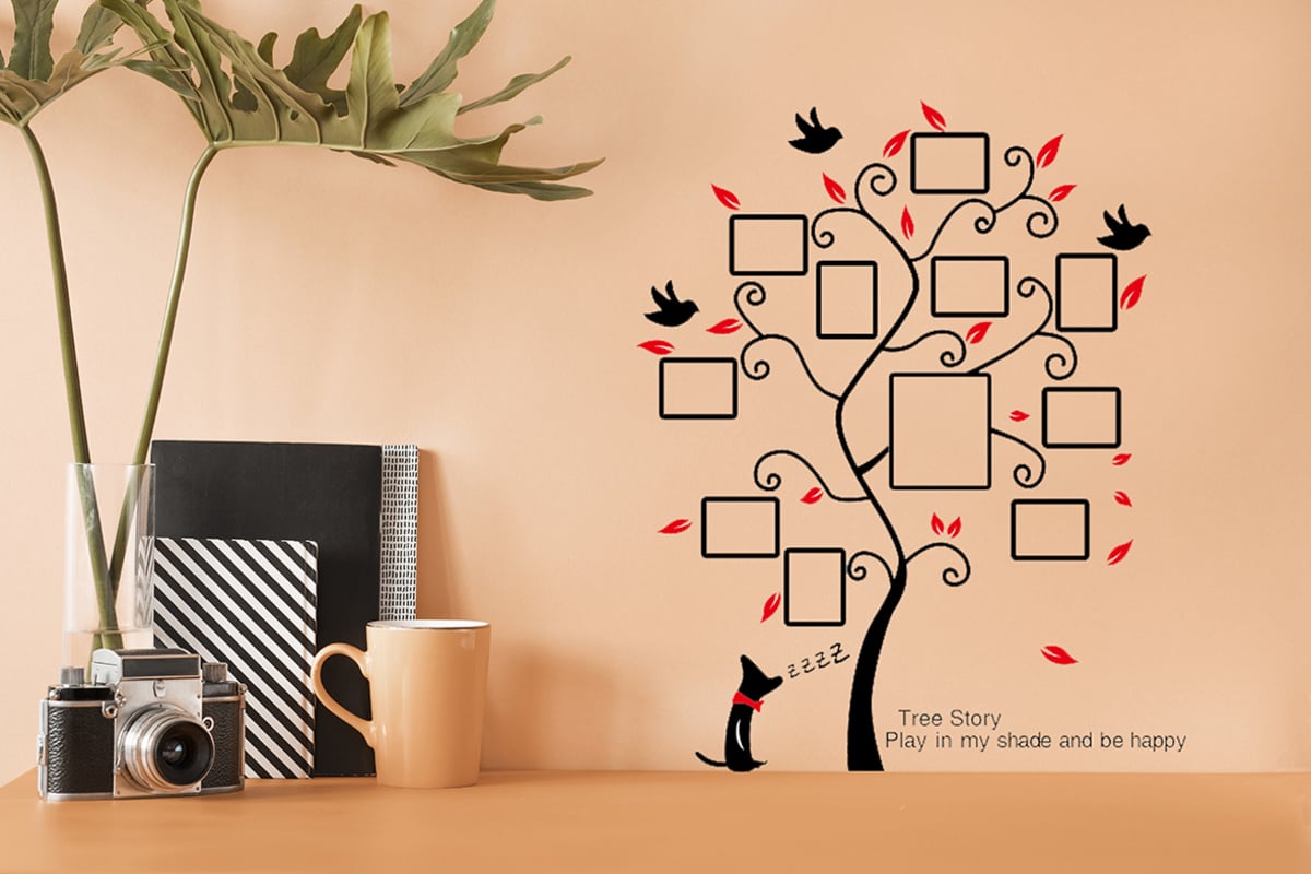 Maple Leaf Home Photo frame tree Acrylic Wall Stickers 04 814x1000mm