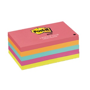3M Post-It Pad Capetown Collection 3x5" 5 Color Pack